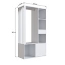 Ver imagem 4 de Guarda-Roupa Closet com 1 Gaveta 1 Cabideiro 2 Prateleiras e 1 Porta CL100 Branco