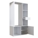 Ver imagem 2 de Guarda-Roupa Closet com 1 Gaveta 1 Cabideiro 2 Prateleiras e 1 Porta CL100 Branco