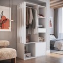 Ver imagem 6 de Guarda-Roupa Closet com 1 Gaveta 1 Cabideiro 2 Prateleiras e 1 Porta CL100 Branco