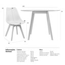 Ver imagem 2 de Mesa Redonda 100cm + 3 Cadeiras Verde Escuro Verde-Escuro
