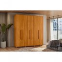 Ver imagem 1 de Guarda Roupa Portinari 100% Mdf - 6 Portas de Abrir com Amortecimento - 4 Gavetas com Corrediças