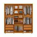 Ver imagem 3 de Guarda Roupa Portinari 100% Mdf - 6 Portas de Abrir com Amortecimento - 4 Gavetas com Corrediças