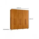 Ver imagem 2 de Guarda Roupa Portinari 100% Mdf - 6 Portas de Abrir com Amortecimento - 4 Gavetas com Corrediças