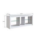 Ver imagem 4 de Rack para TV até 55 Polegadas com LED 136cm Gamer com 2 Prateleiras em Vidro Branco