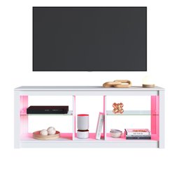 Rack para Tv até 55 Polegadas Estilo Gamer com 2 Prateleiras em Vidro e Iluminação em Led Rgb - 6