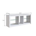 Ver imagem 4 de Rack para Tv até 55 Polegadas Estilo Gamer com 2 Prateleiras em Vidro e Iluminação em Led Rgb