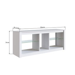 Rack para Tv até 55 Polegadas Estilo Gamer com 2 Prateleiras em Vidro e Iluminação em Led Rgb - 4
