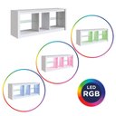 Ver mais imagens de Rack para TV até 55 Polegadas com LED 136cm Gamer com 2 Prateleiras em Vidro Branco