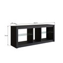 Ver imagem 4 de Rack para TV até 55 Polegadas com LED 136cm Gamer com 2 Prateleiras em Vidro