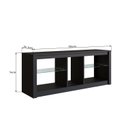 Ver imagem 4 de Rack para Tv até 55 Polegadas Estilo Gamer com 2 Prateleiras em Vidro e Iluminação em Led Rgb