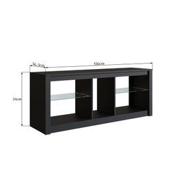 Rack para Tv até 55 Polegadas Estilo Gamer com 2 Prateleiras em Vidro e Iluminação em Led Rgb - 4