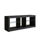 Ver imagem 3 de Rack para Tv até 55 Polegadas Estilo Gamer com 2 Prateleiras em Vidro e Iluminação em Led Rgb