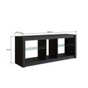 Ver imagem 4 de Rack para TV até 55 Polegadas com LED 136cm Gamer com 2 Prateleiras em Vidro Preto
