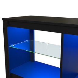 Rack para Tv até 55 Polegadas Estilo Gamer com 2 Prateleiras em Vidro e Iluminação em Led Rgb - 10