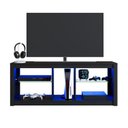 Ver imagem 6 de Rack para Tv até 55 Polegadas Estilo Gamer com 2 Prateleiras em Vidro e Iluminação em Led Rgb