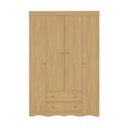 Ver imagem 5 de Guarda-roupa Infantil 122cm 4 Portas e 2 Gavetas Realeza Multimóveis Mp4453 Madeirado