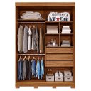 Ver imagem 4 de Guarda-Roupa Solteiro 160cm 2 Portas de Correr com Espelhos 100% Mdf Dubai Espresso Móveis