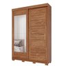 Guarda-Roupa Solteiro 160cm 2 Portas de Correr com Espelhos 100% Mdf Dubai Espresso Móveis - 3