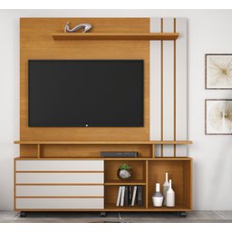 Estante Home para Tv até 65 Polegadas Serrano Jcm Móveis Cinamomo Off White /onix Flex - 1