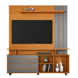 Estante Home para Tv até 65 Polegadas Serrano Jcm Móveis Cinamomo Off White /onix Flex - 4