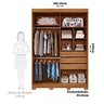 Guarda Roupa 160,10cm 2 Portas de Correr 3 Gavetas com Espelhos 100% Mdf Dubai Espresso Móveis - 5
