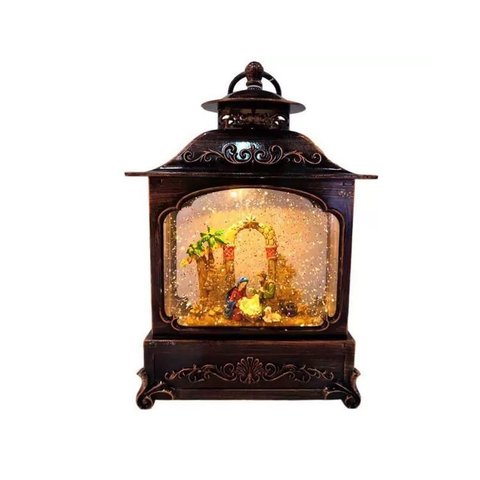 Decoração Enfeite Natalino Lamparina Musical Com Led