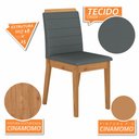 Ver imagem 5 de Mesa com 4 Cadeiras 1,20 Mônaco Cinam/off Premiu/cinza - M. Arapongas Cinamomo/off Premium/cinza