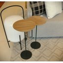 Ver imagem 5 de Mesa Lateral Kit com 2 Mesas de MDF para Sala de Estar Bege Amadeirado