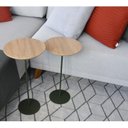 Ver imagem 7 de Mesa Lateral Kit com 2 Mesas de MDF para Sala de Estar Bege Amadeirado
