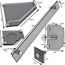 Ver imagem 5 de Acessórios para Banheiro em Vidro 8mm 5 Peças de Canto - Vildrex Kit Acessórios Incolor