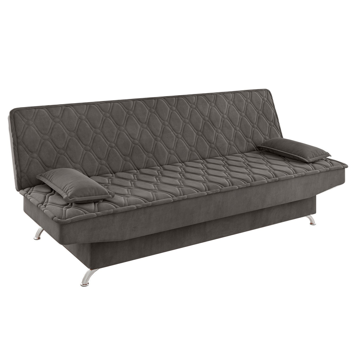 Sofa Cama Zenite 3 Lugares Reclinável com 2 Almofadas Soltas - 4