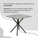Ver mais imagens de Conjunto Sala de Jantar Mesa Quadrada 70x70cm Tampo Granito Topázio 4 Cadeiras Linda Yescasa