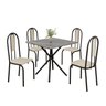 Conjunto Sala de Jantar Mesa Quadrada 70x70cm Tampo Granito Topázio 4 Cadeiras Linda Yescasa - 2