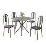 Conjunto Sala de Jantar Mesa Quadrada 70x70cm Tampo Granito Topázio 4 Cadeiras Linda Yescasa - 2