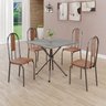 Conjunto Sala de Jantar Mesa Quadrada 70x70cm Tampo Granito Topázio 4 Cadeiras Linda Yescasa - 1