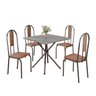 Conjunto Sala de Jantar Mesa Quadrada 70x70cm Tampo Granito Topázio 4 Cadeiras Linda Yescasa - 2