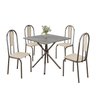 Conjunto Sala de Jantar Mesa Quadrada 70x70cm Tampo Granito Topázio 4 Cadeiras Linda Yescasa - 2
