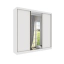 Ver imagem 2 de Guarda Roupa Dacar Casal 3 Portas Correr 1 com Espelho Tcil:neve