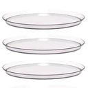 Ver imagem 1 de Kit 3 Bandejas Redondas para Servir 28cm Transparente Restaurante Bar Lanchonete Crippa