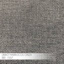 Ver imagem 2 de Puff Sala de Estar Abel Base de Madeira Dourada Linho Cinza