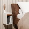 Mesa de Cabeceira Suspensa Branca em Aço Linha Home Padrão Morphi Design 20cm - 1
