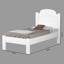 Ver imagem 3 de Cama de Solteiro 100% MDF 107x94x195cm Iris Branco