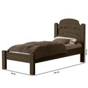 Ver imagem 3 de Cama de Solteiro 100% MDF 107x94x195cm Iris Marrom/Castanho