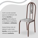 Ver imagem 7 de Conjunto Sala de Jantar Mesa Redonda 70cm Tampo Granito Topázio 4 Cadeiras Linda Yescasa Marrom/Paraopeba