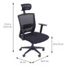 Kit 5 Cadeiras Escritorio Presidente Ergonômica NR17 Tela Mesh 3317 - 3