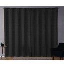 Ver imagem 1 de Cortina Sala Jacquard 2.80m X 1.70m Semi Blackout Requinte Varão Simples:Preto