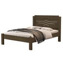 Ver imagem 2 de Cama de Casal 100% MDF 103,5x144x195cm Sofia Marrom/Castanho/Off White