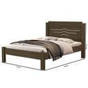 Ver imagem 3 de Cama de Casal 100% MDF 103,5x144x195cm Sofia Marrom/Castanho/Off White