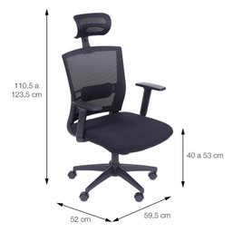 Kit 10 Cadeiras Escritorio Presidente Ergonômica NR17 Tela Mesh 3317 - 3