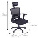 Ver imagem 3 de Kit 10 Cadeiras Escritorio Presidente Ergonômica NR17 Tela Mesh 3317